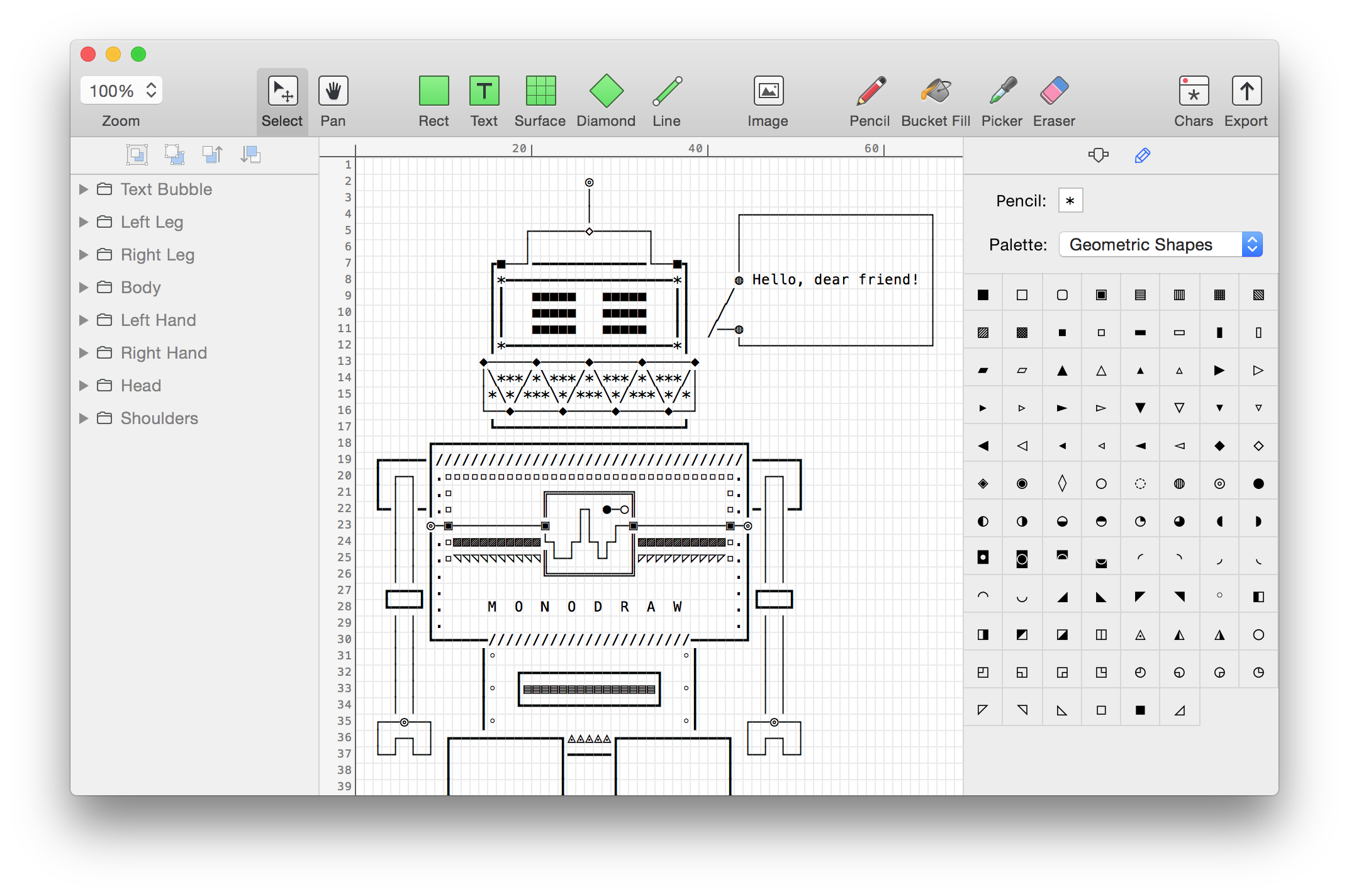  Monodraw running on OS X Yosemite.
